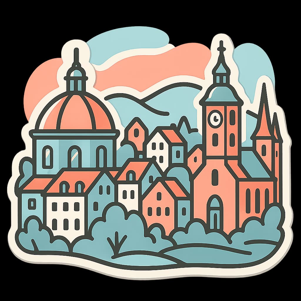 Blick über die Kurstadt Baden-Baden mit Altstadt und umliegenden Hügeln