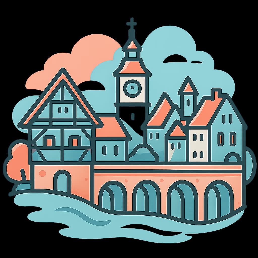 Blick auf die historische Altstadt von Bietigheim-Bissingen mit Fachwerkhäusern und Enzbrücke