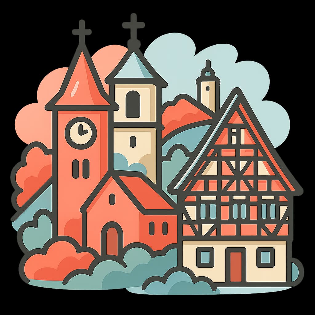 Blick über Fellbach mit Innenstadt und Weinbergen