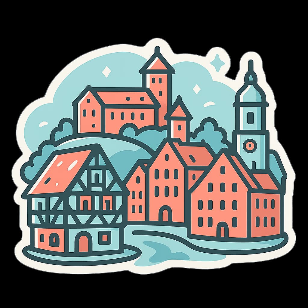 Blick über Heidenheim an der Brenz mit Schloss Hellenstein und Altstadt