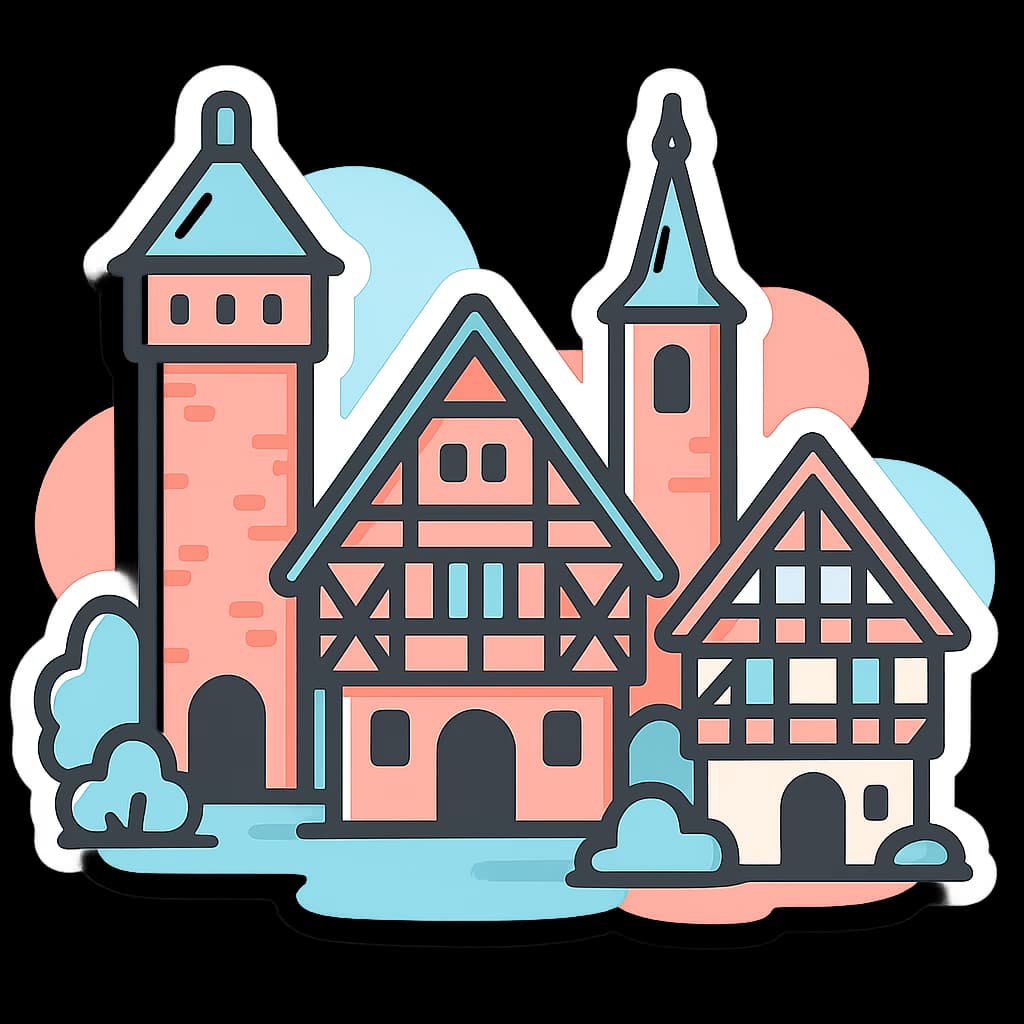 Innenstadt von Waiblingen mit Fachwerk und Remsufer